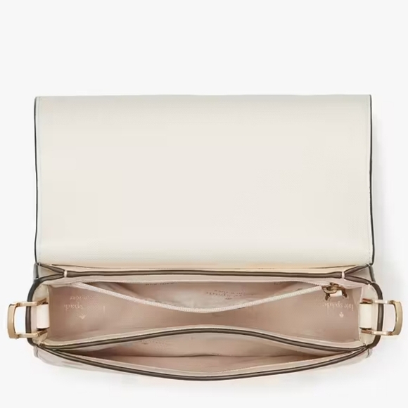 🔹️Kate Spade🔹️ Madison Strawberry Vine Printed Saffiano Saddle Bag, Cream NWT - Picture 3 of 6